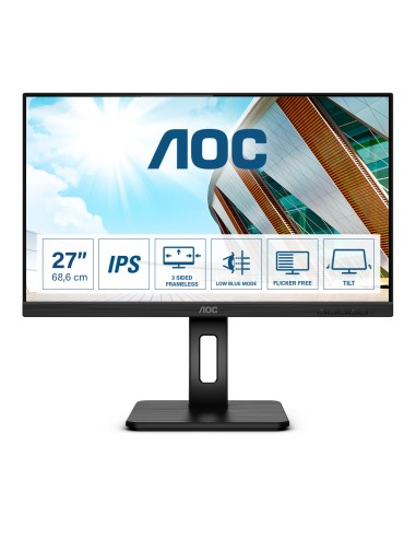 Monitor Aoc 27" 27p2q Usb Vga Dvi Hdmi 1920 X 1080 Pixeles Full Hd Negro