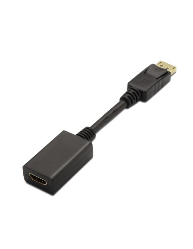 Aisens Conversor Displayport A Hdmi - Dp/m-hdmi A Hembra - 15cm - Negro