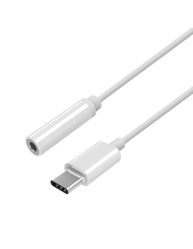 Aisens Conversor Usb-c A Audio Estilo Apple - Usb-c/m-jack 3.5/h - 15cm - Blanco