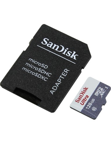 Tarjeta De Memoria Sandisk Ultra 128gb Microsd Xc Con Adaptador Clase 10 80mb S