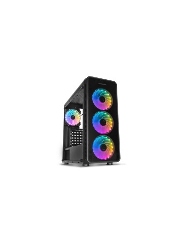 Caja Pc Nox Atx Hummer Tgm Rainbow 1xusb3.0 2xusb2.0 Negro Rgb