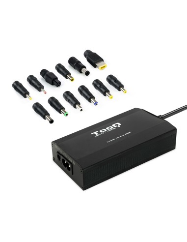 Tooq Cargador Universal Para Portatil 100w - Usb - 12 Adaptadores - Voltaje 12-24v - Indicador Led