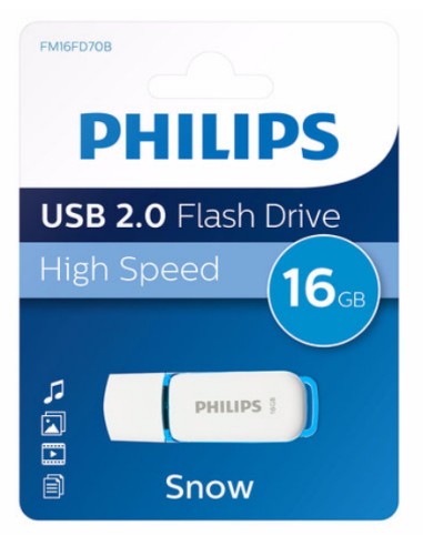 Pendrive Philips Usb-stick 16gb 2.0 Usb Snow Edition Blue