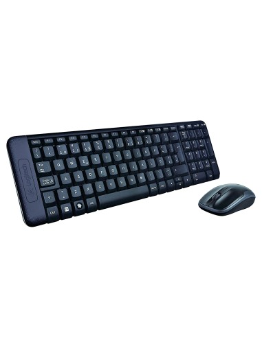 Teclado Español + Ratón Logitech Mk220 Wireless Combo Usb Negro