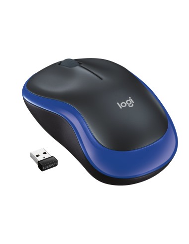 Logitech M185 Ratón óptico Inalámbrico Azul 910-002236