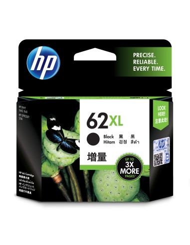 Cartucho De Tinta Original Hp 62 Xl Alta Capacidad Negro Ac2p05ae