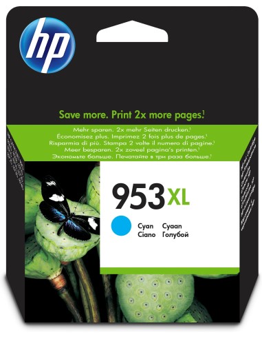 Tinta Original Hp 953 Xl Cian F6u16a