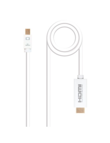 Nanocable Cable Conversor Mini Dp Macho A Hdmi V1.4 Macho 2m - Blanco