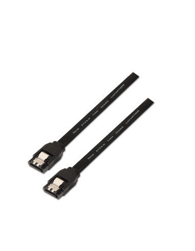 Aisens Cable Sata Iii Datos 6g Con Anclajes - 0.50m Para Disco Duro / Ssd - Negro