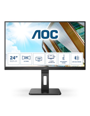 Monitor Profesional Aoc 24p2qm 23.8' Full Hd Multimedia Negro