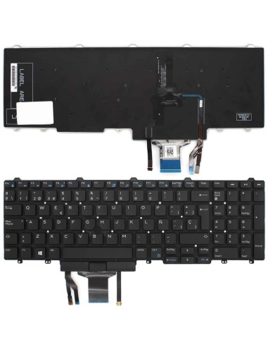 Teclado Español Compatible Para Portatil Dell Latitude E5450 E5470 P48g P63g  Nuevo  Retroiluminado Y Con Pointstick 1 Año ...