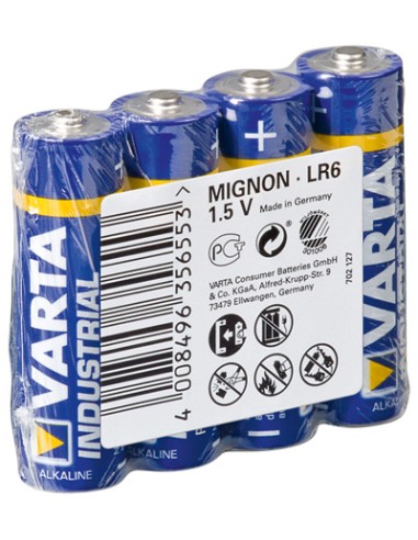 Varta Bateria Industrial Mignon Aa Lr6 Pack 4 Unidades