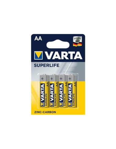 Pilas Varta Superlife R6 Aa Pack 4 Zinc Carbon