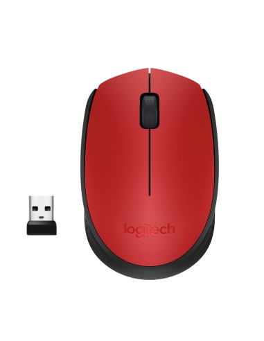 Logitech Raton M171 Inalambrico Rojo 910-004641