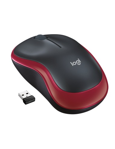 Logitech Raton M185 Inalambrico Rojo 910-002237