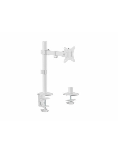 Soporte De Mesa Equip 650166 Para 1 Pantalla 17"-32" Brazo Inclinable Y Giratorio 360 Color Blanco