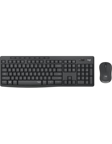 Teclado Español+ Ratón Logitech Mk295 Silent Touch Negro