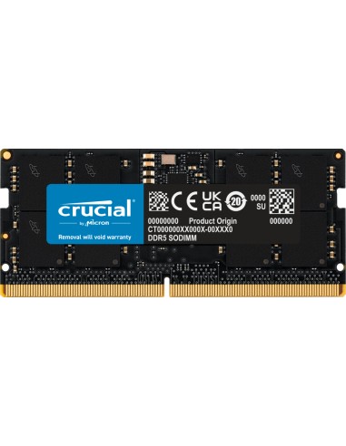 Memoria Ram Crucial So-dimm Ddr5-4800 De 16gb Ct16g48c40s5