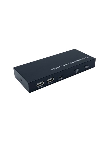 Aisens Kvm Hdmi 4k@60hz Usb 1u-2pc Con Fuente Alimentacion - Negro