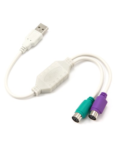 Gembird Cable Conversor Usb A Ps2 X2 M/h 0.30m Blanco  Uaps12