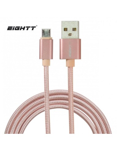 Eightt Cable Usb A Micro-usb Metal Plex. 1m Rosa