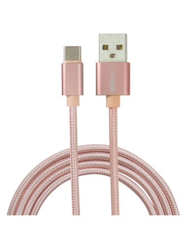 Eightt Cable Usb A Usb-c Metal Flex. 1 M , Rosa Nilon Trenzazo