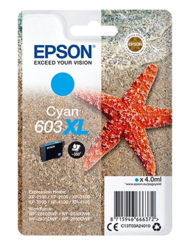 Tinta Compatible Epson 603xl Cyan C13t03a24010/c13t03u24010