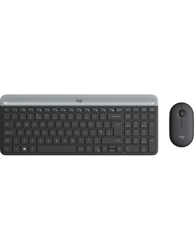 Teclado Español Logitech Mk470 Ratón Incluido Usb Qwerty Grafito