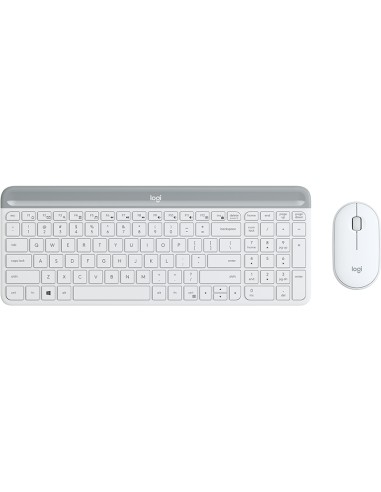 Logitech Combo Teclado + Ratón Mk470 Inalámbrico C/receptor Usb Blanco