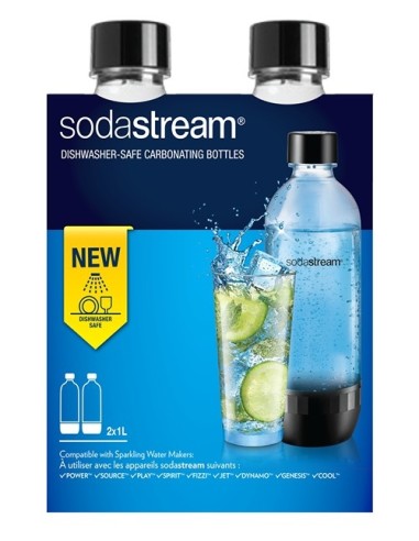 Sodastream 2 Botellas 1 Litro Apto Para Lavavajillas