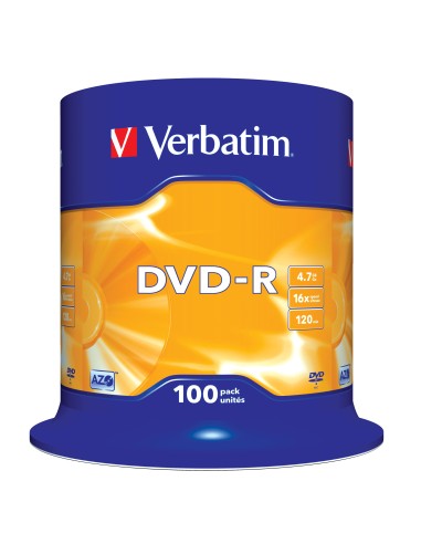 Dvd-r Verbatim Advanced Azo 43549 - 4.7gb · 16x · Tarrina 100 Unidades