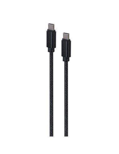 Gembird Cable Usb Tipo C Macho-macho Trenzado De Algodón Con Conectores Metálicos, 1,8 M, Color Negro Ccdb-musb2b-cmcm-6