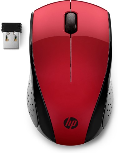 Ratón Inalámbrico Hp 220 Hasta 1600 Dpi Rojo