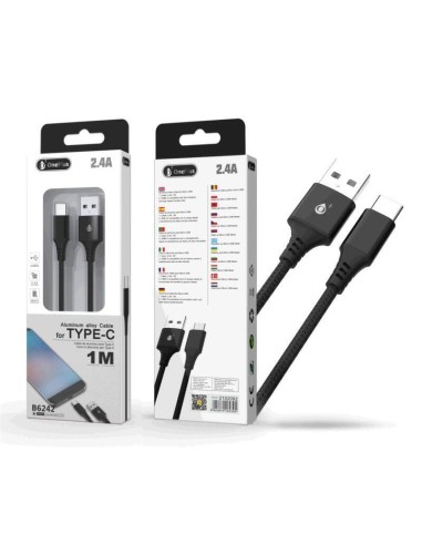 Cable Datos Usb 2.0 A Type-c B6242 / Negro / 1m / 2.4a / One+