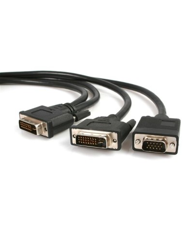 Startech.com Cable De 1,8m Multiplicador De Vídeo Dvi-i Macho A Dvi-d Macho Y Hd15 Vga Macho Para Monitor - Splitter
