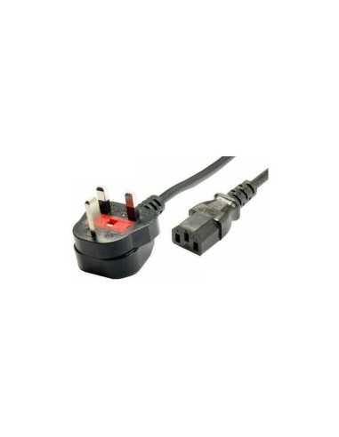 Cable De Alimentacion Reino Unido 3 Pin C13 300/500v 1.20 M Negro