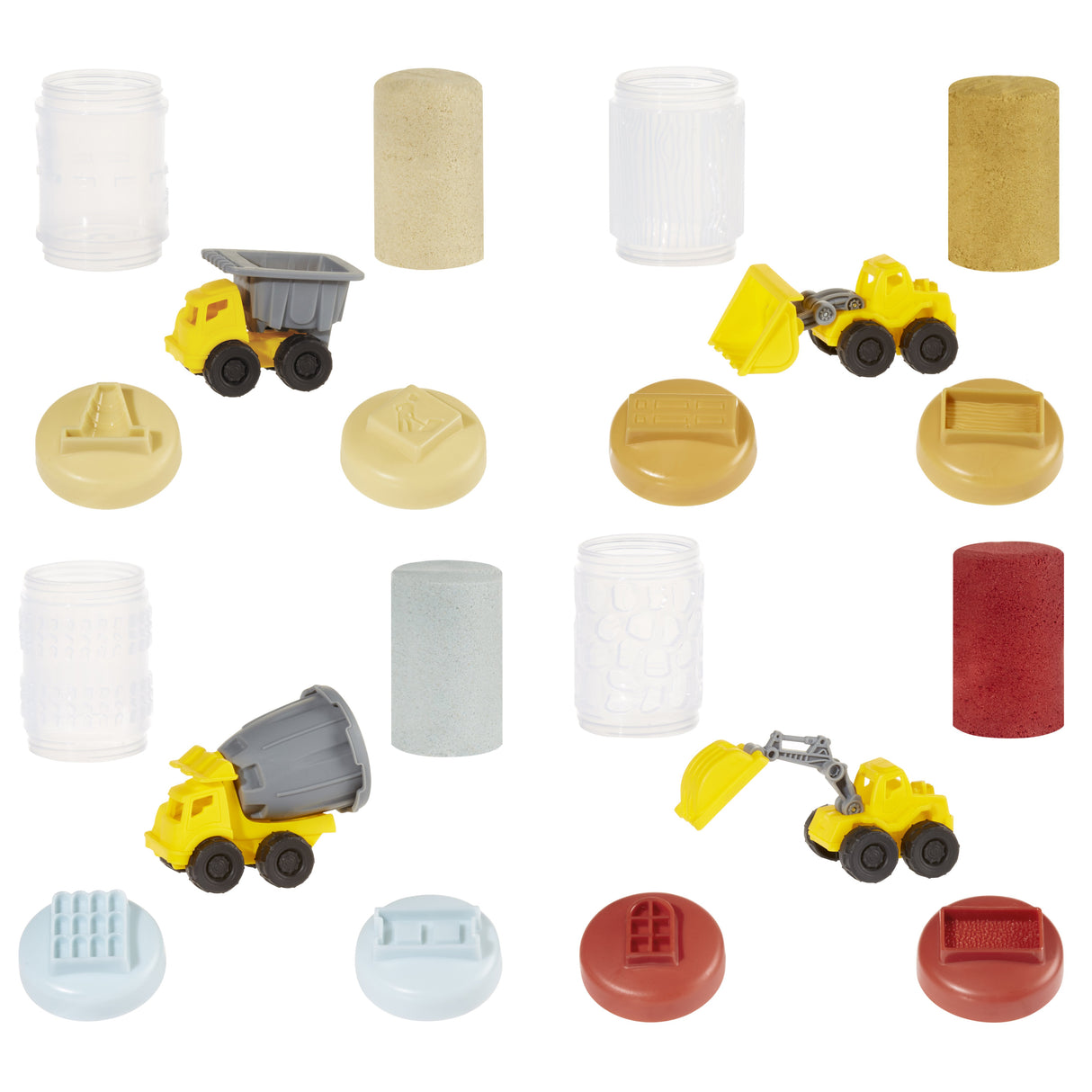 EAN 0035051532941 - MGA Entertainment Wonder Factory Never Dry Sand Construction Trucks - Red + Excavator imagen 7