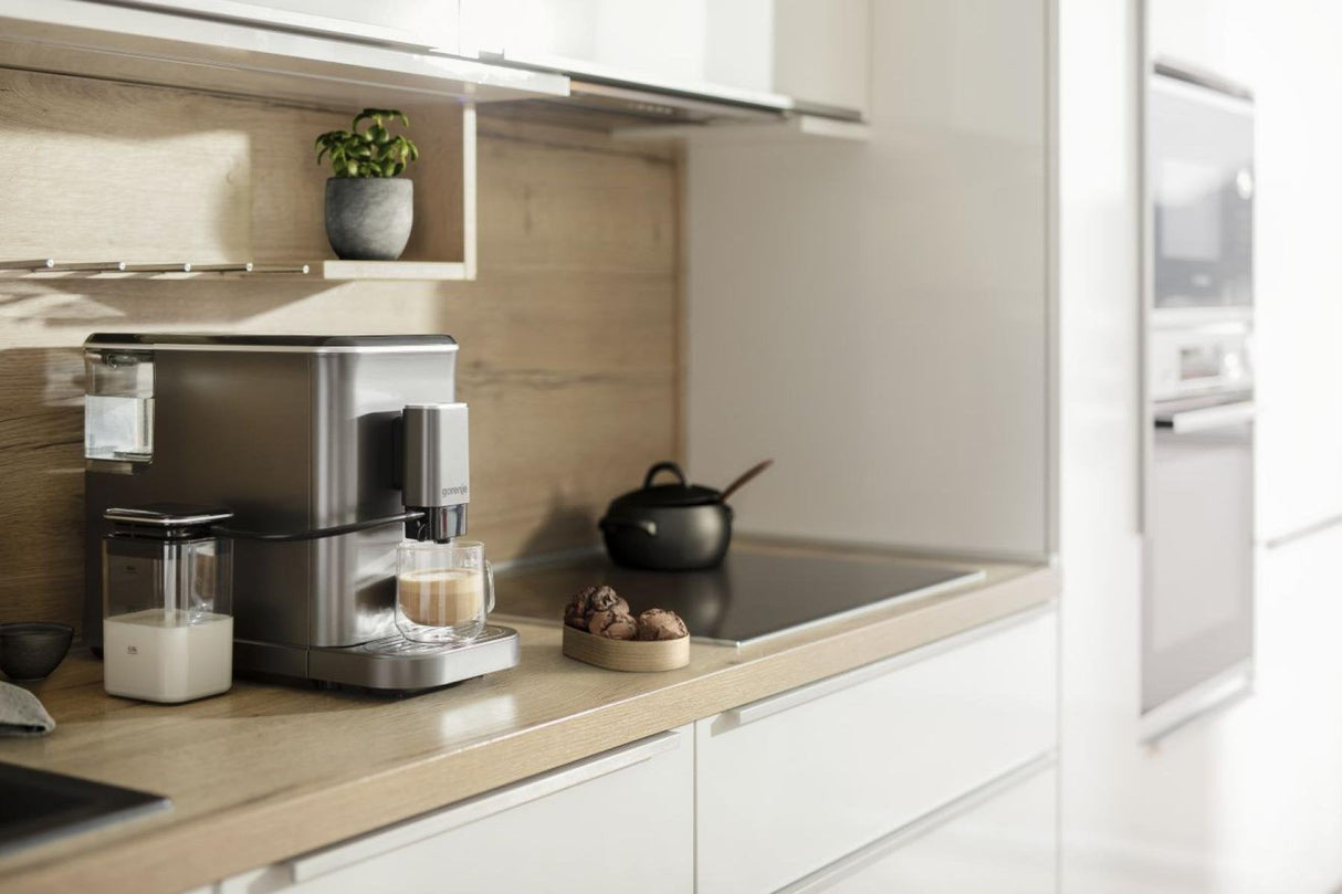 Gorenje Coffee Machine Gfacm20s Pump Pressure 20 Bar, Detachable Milk Frother, Automatic, 1350 W, Stainless Steel