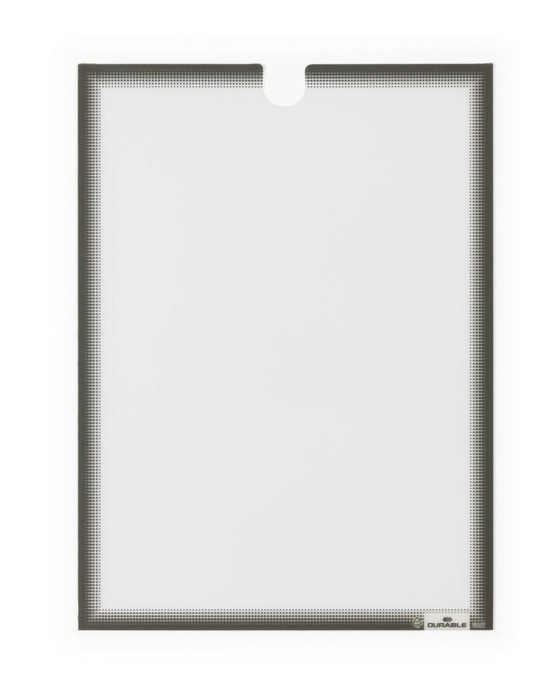 Durable Porta Documentos Autoadhesivo A4 5 Piezas Anthra Gris