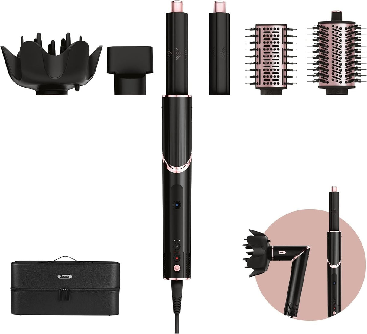 Kit De Peluquería Shark Flexstyle 5-In-1  Negro