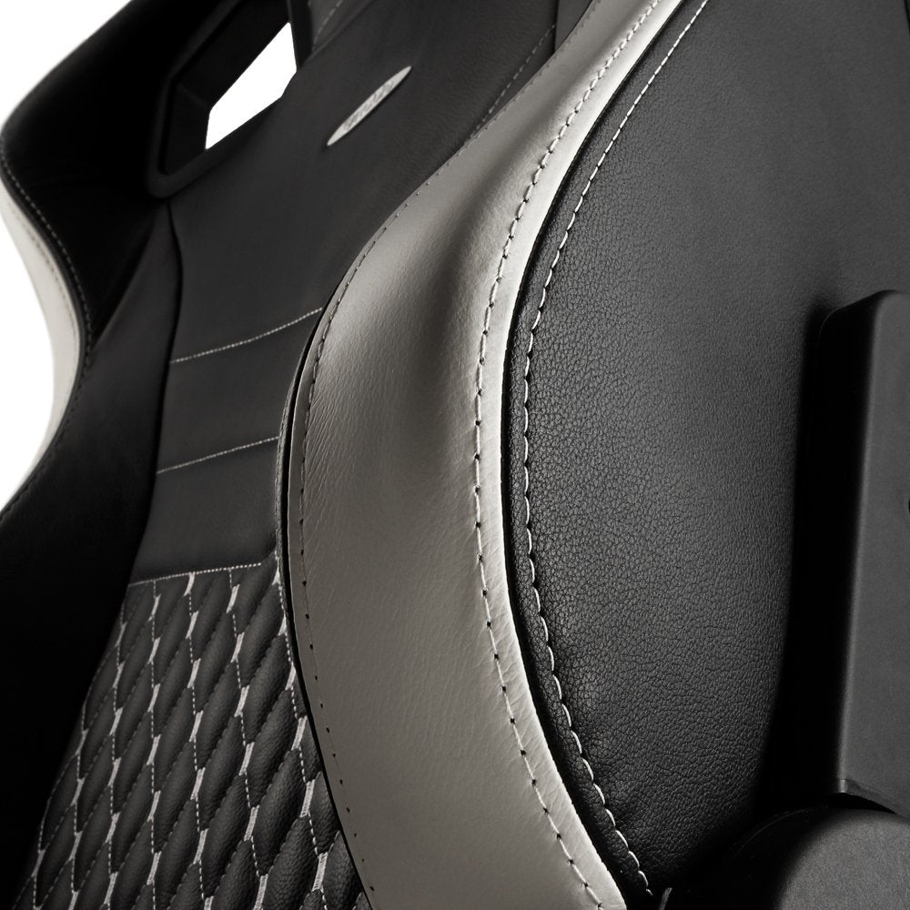 Noblechairs Epic Echtleder Gaming Silla - Negro Blanco Rojo