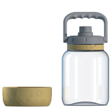 Asobu - The Barkley Dog Bowl - Tritanflasche 1 Liter Con Hundenapf Senfgelb