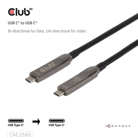 EAN 8719214473662 - CLUB3D CAC-2580 cable USB 15 m USB C Negro imagen 5