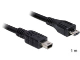 EAN 4043619831777 - DeLOCK 1m USB2.0 microB/miniB cable USB Micro-USB B Mini-USB B Negro imagen 1