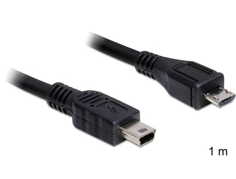 EAN 4043619831777 - DeLOCK 1m USB2.0 microB/miniB cable USB Micro-USB B Mini-USB B Negro imagen 1