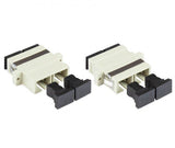 Lwl Duplex Kupplung, Sc (Upc) An Sc (Upc), Om2, Multimode, Kunststoffgehäuse Mit Flansch, Keramikhülse, Grau, Good Connections®