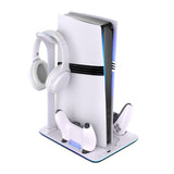 Fixed Docking Station For Playstation 5 (Pro Slim), Negro And White