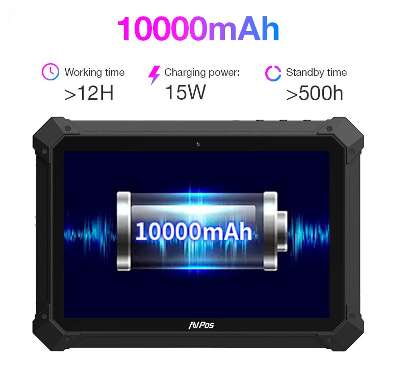 EAN 0729927498256 - AVPos AVP-RT1000 ordenador móvil de mano 25,6 cm (10.1") 1920 x 1200 Pixeles Pantalla táctil 1,03 kg Negr imagen 8