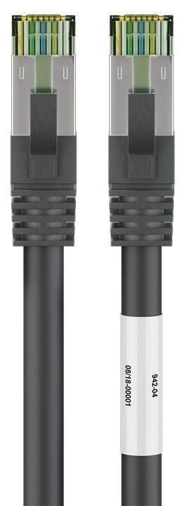 Goobay Cable De Red Cat 8.1, S/Ftp (Pimf) 0.25m Negro 66719