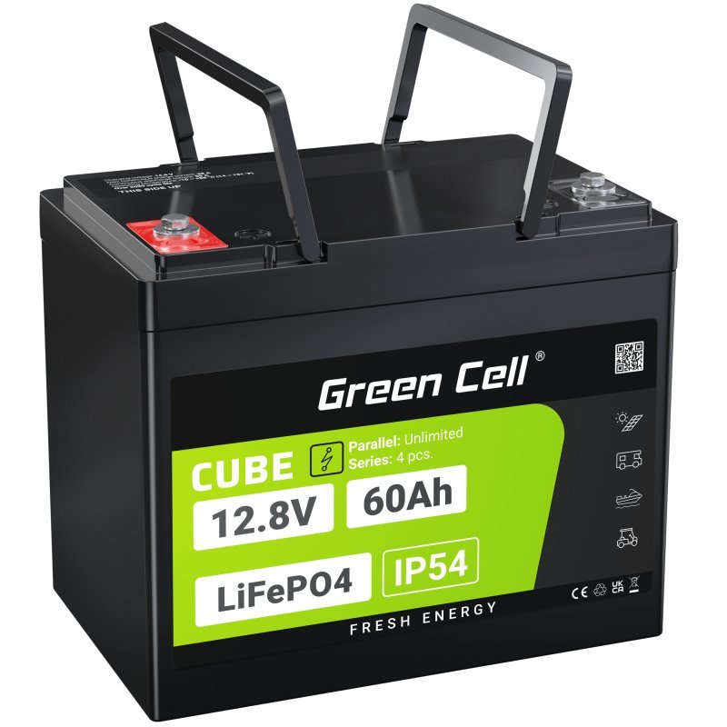 EAN 5904326374850 - Green Cell LFPGC12V60AH batería para sistema ups Fosfato de hierro-litio (LiFePo4) 12,8 V 60 Ah imagen 1